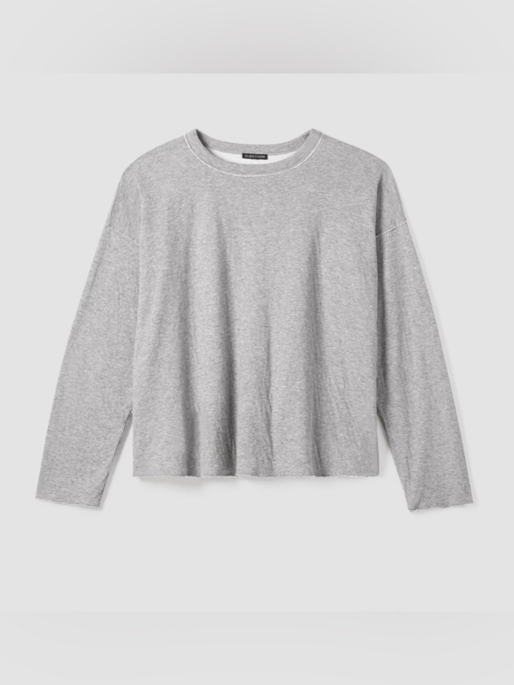 Eileen Fisher Double Layer Organic Cotton Crew Neck Top